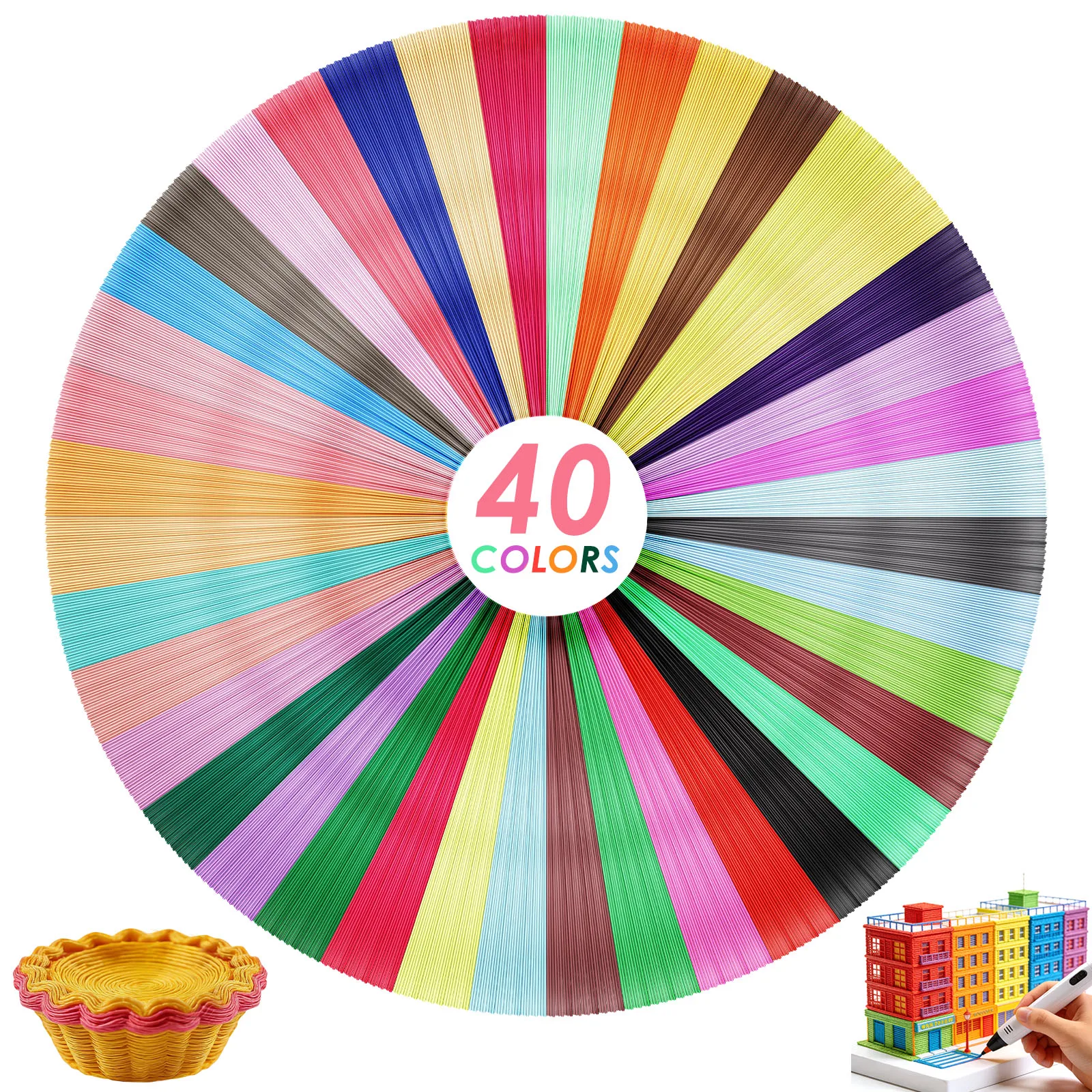 

5 м, 1,75 мм, PCL, 40 цветов, сменные картриджи для 3D-ручек, PLA, кабели для 3D-печати, филамент, материалы для 3D-печати, высокоточный кабель для принтера