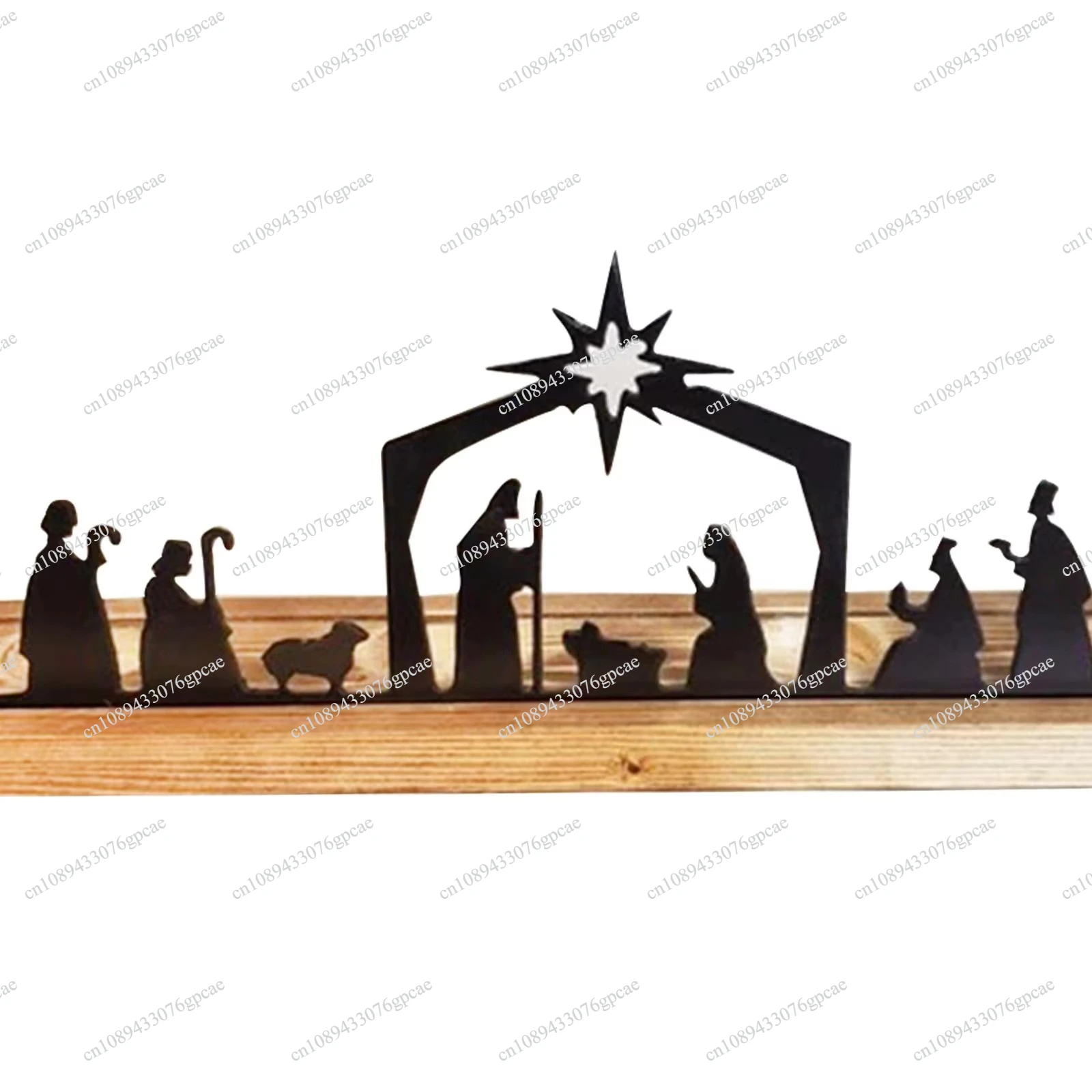 1 Nativity Scene Sets with Stable Bases Christmas Nativity Metal Set Small Figurines for Living Room Fireplace Office Decor