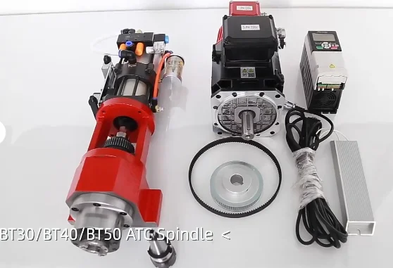 

Шпиндельный комплект с ременным приводом CNC BT40, 6000 об/мин, 120 мм, с цилиндром и кронштейном для фрезерного станка с АТС