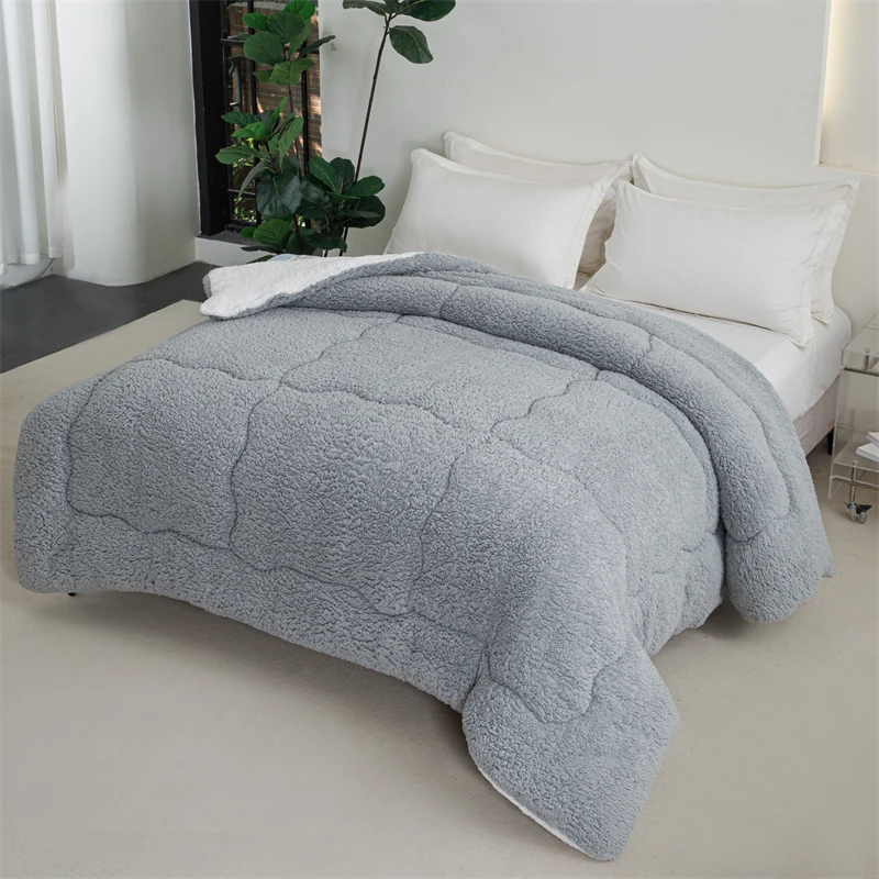 Comforter Reversible Sherpa Comforter for Kids Winter Fuzzy Shaggy Warm Fleece Down Alternative,Thick Warm Blanket for Winter