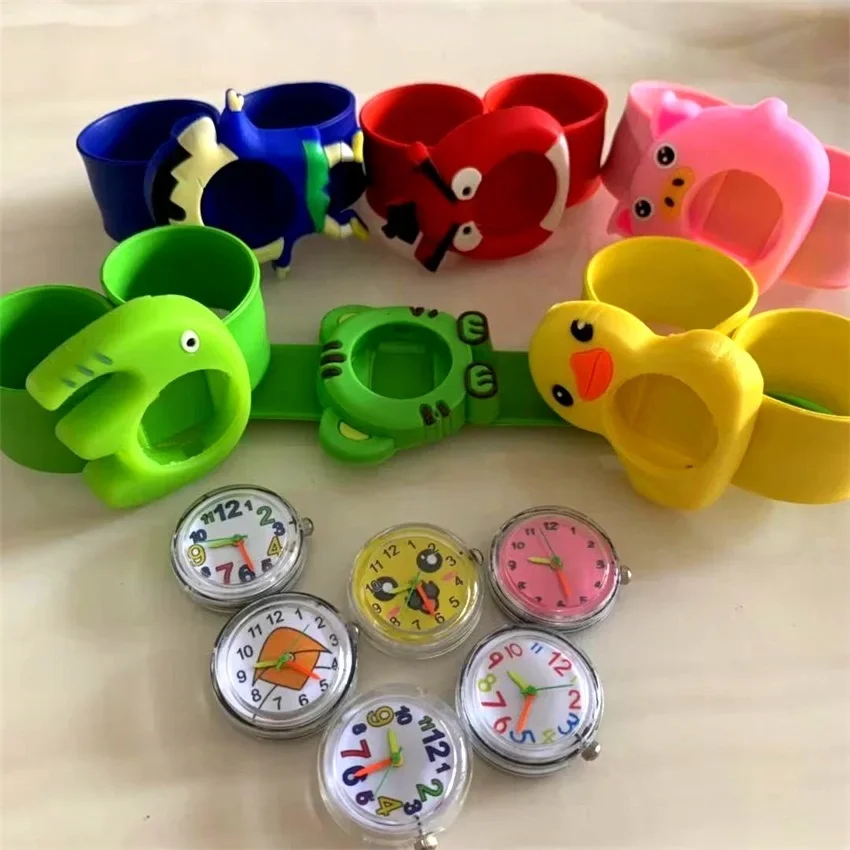 Relógios de silicone macio para crianças, Brinquedos animais fofos para crianças, Pulseira para meninas e meninos, Presente de aniversário para bebê, Novo produto, 2024