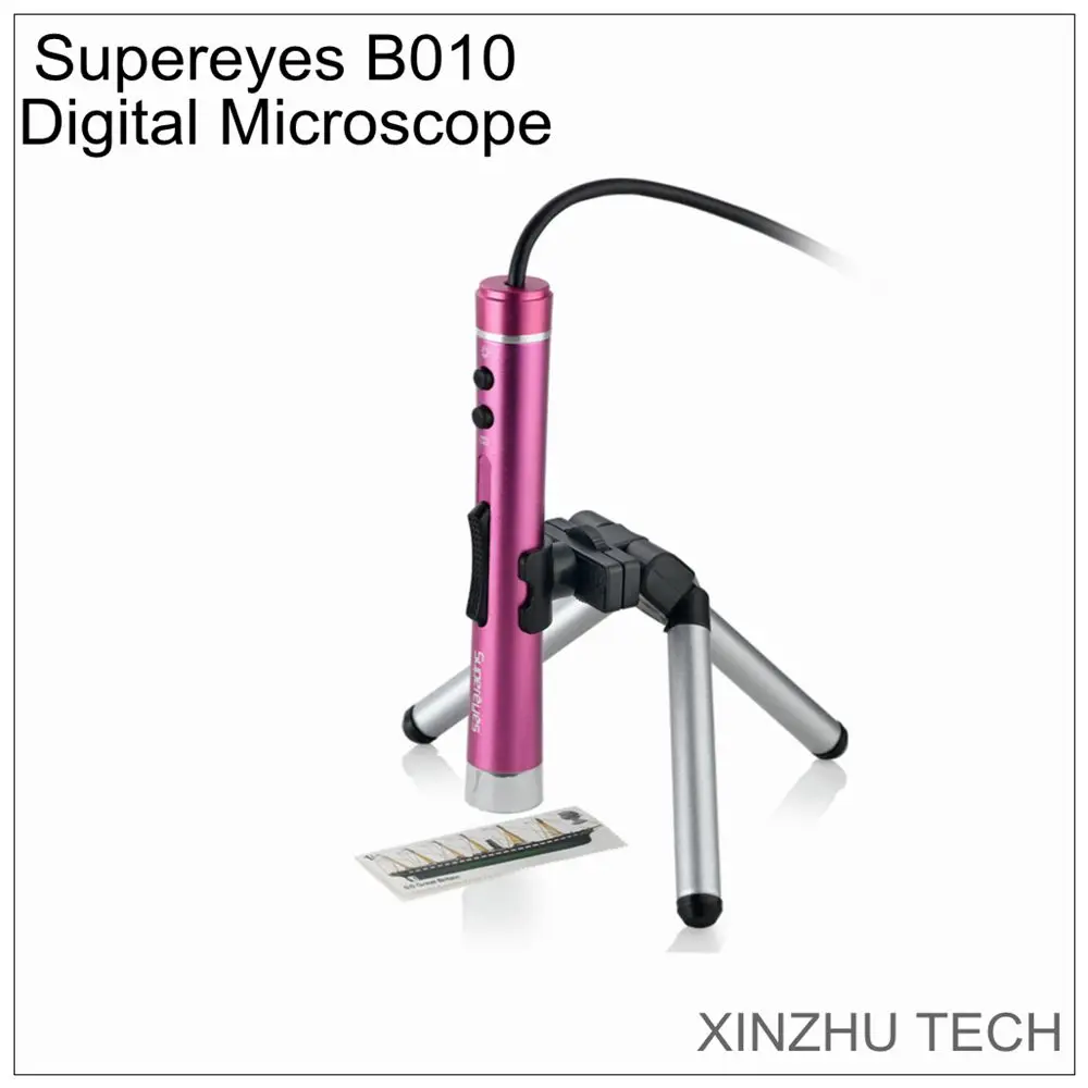 

Supereyes B010 Digital Microscope Central Focus 1-500 Time Electronic Microscope 200W Pixel Photo Portable With LED Skin Check