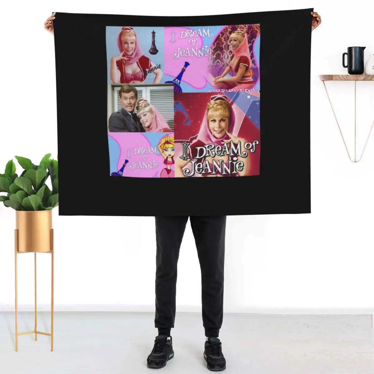 

Funny Gift For Dream of Jeannie Retro Vintage Throw Blanket Soft Cozy Blanket for Pet Kids Adults