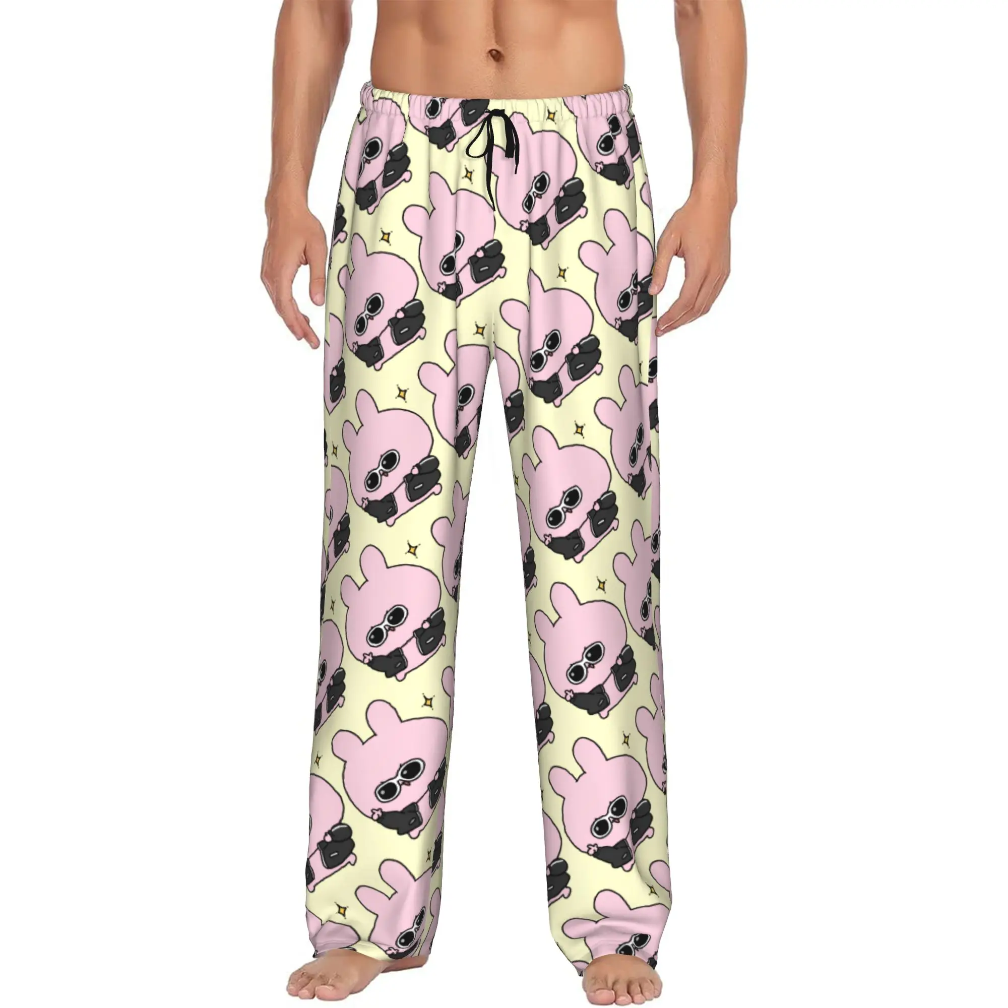 

Custom Men's Cartoon A-Asamimichans Cute Pajama Pants Print Sleep Sleepwear Bottoms with Pockets