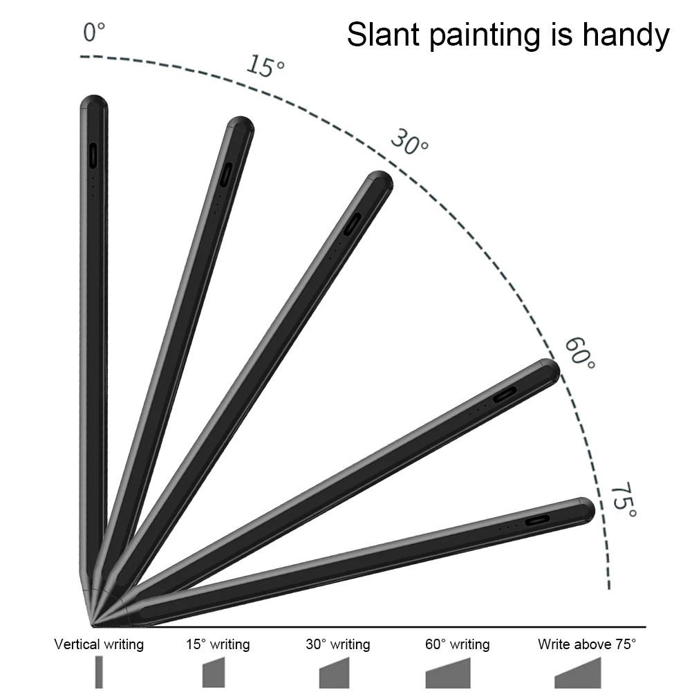 สําหรับ Apple ดินสอปากกา Stylus สําหรับ iPad 2018-2024 แท็บเล็ตปากกาสัมผัสความไวเอียงการปฏิเสธปาล์มสําหรับ iPad 10/9 /8/7/6th Gen