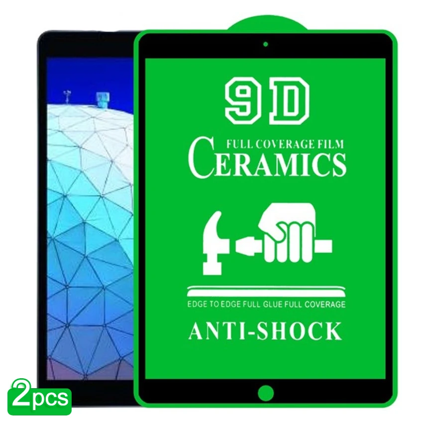 2pcs Screen Protector for Apple iPad 5 6 7 8 9 10 Air 1 2 3 4 Pro Mini 11 12.9 inch Ceramics Soft Clear Anti-explosion