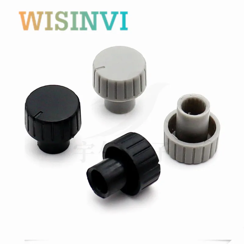 10PCS 14X14.5MM Plastic Switch Knob Cap Potentiometer Power Amplifier Volume Adjustment Knob Suitable For Flower Shaft 6MM