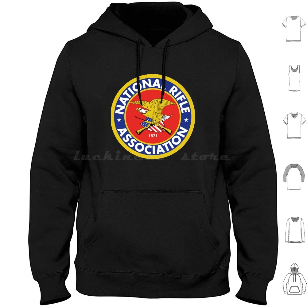 Nra Logo Hoodies Long Sleeve Gun Control 2nd Amendment Gun Rights Nra Logo Gun Guns Army Pistol Firearms Funny