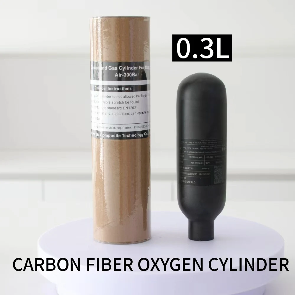 0.3L 300cc Carbon Fiber Cylinder 300bar Tank Carbon Fiber HPA Tank HEXGER-TEXH