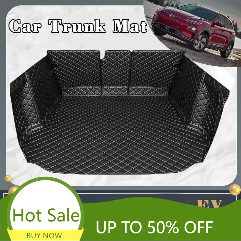 

Car Trunk Mat For Hyundai Kona Kauai Electric Kona EV OS 2018~2022 Dirt-resistant Trunk Mat Rear Cargo Tray Car Accessories 2021