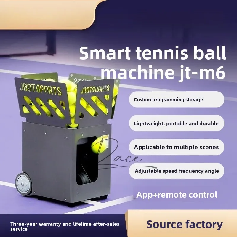 Tennis Intelligent Automatic Ball Machine Trainer Compact Portable Single Multiplayer Coach