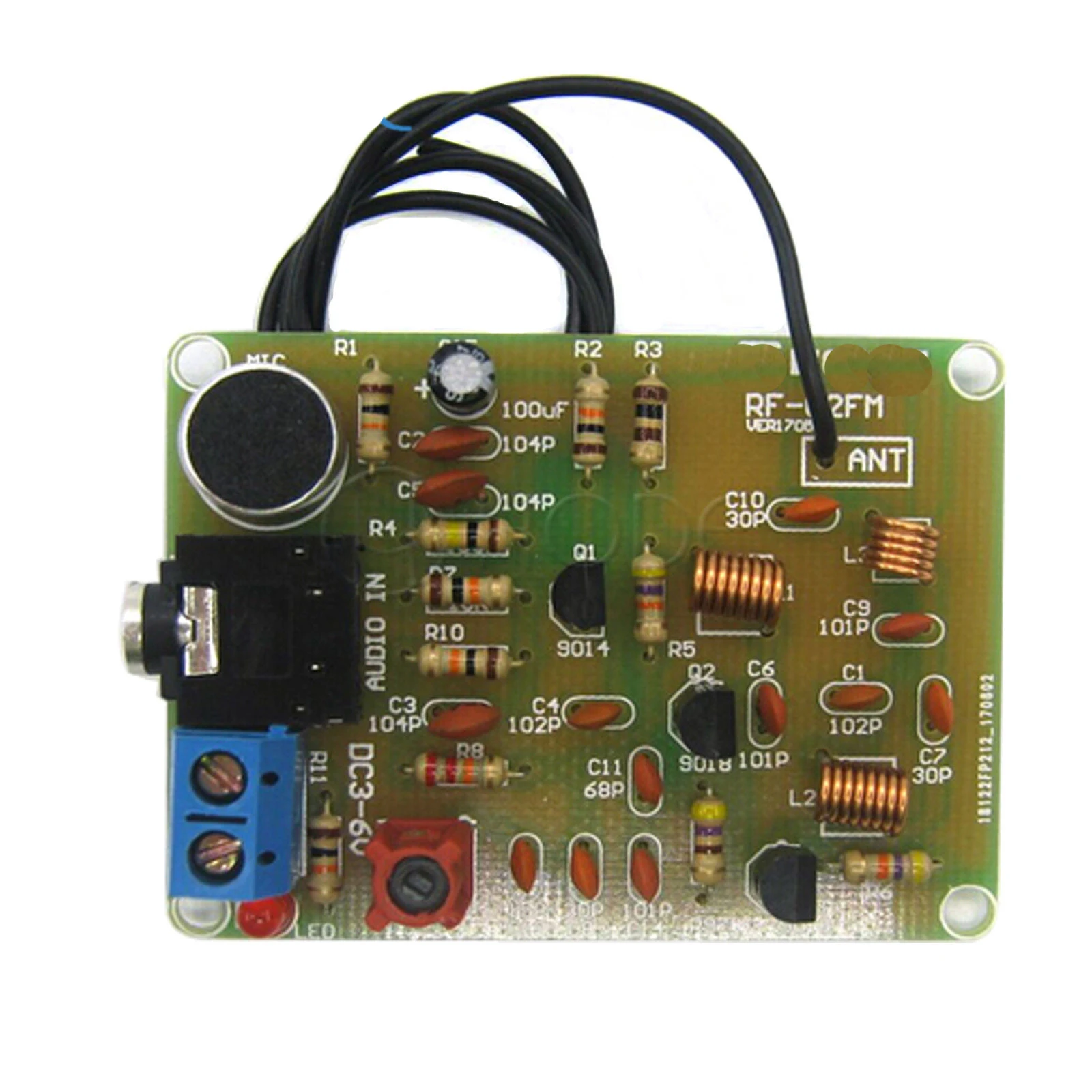 Kit fai da te Modulo radio stereo FM 88-108 MHz Trasmettitore wireless Circuito ricevitore Scheda PCB Progetto di pratica di saldatura per