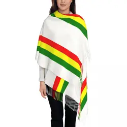 Custom Printed Rasta Stripe Rasta Scarf Women Men Winter Warm Scarves Jamaican Shawls Wraps