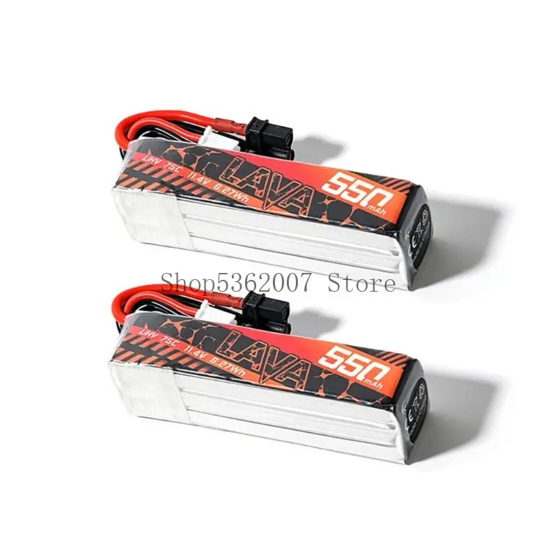 

Набор 2PCS Легкие 2-4S 550MAH Racing Battery 75C Burst XT30 Разъем LIHV для FPV Самолетов Flight 40JB