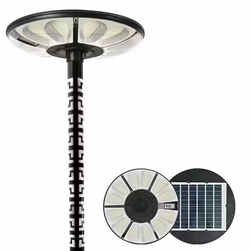 Modern UFO Shape LED Solar Disc Garden IP65 Waterproof Warm White Path Human Sensor Aluminum DC Power Certified ROHS for