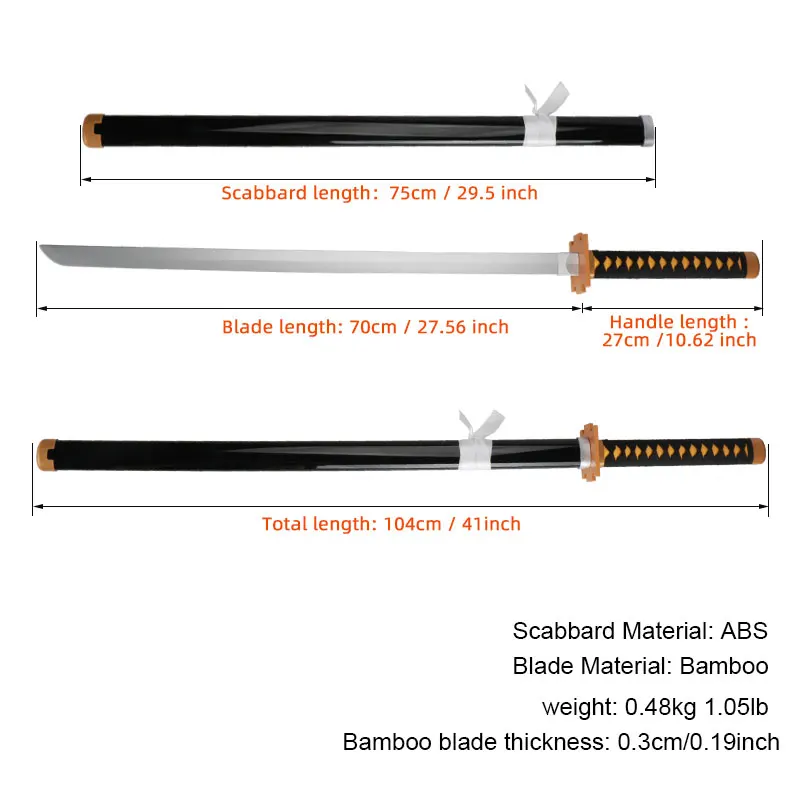 Populaire Japanse Anime katana-zwaarden, Samurai-zwaarden, niet scherp, verzamelbare vakantiegeschenken, met riem en zwaardhouder