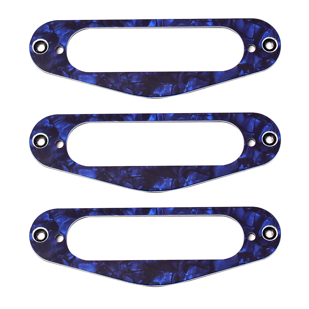 

3Pcs Pickup Ring Set Fine Workmanship DIY Guitar Parts for Tl Style Single Coil Pickups Blue Guitar Pickup Frame
