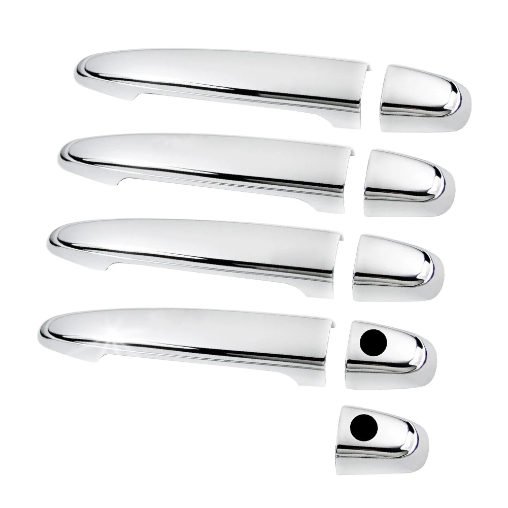 

1 комплект, внешняя боковая дверная ручка автомобиля, крышка, молдинговая накладка, подходит для Toyota Sienna 2004-2008 2009 2010, хромированный, серебристый, АБС-пластик