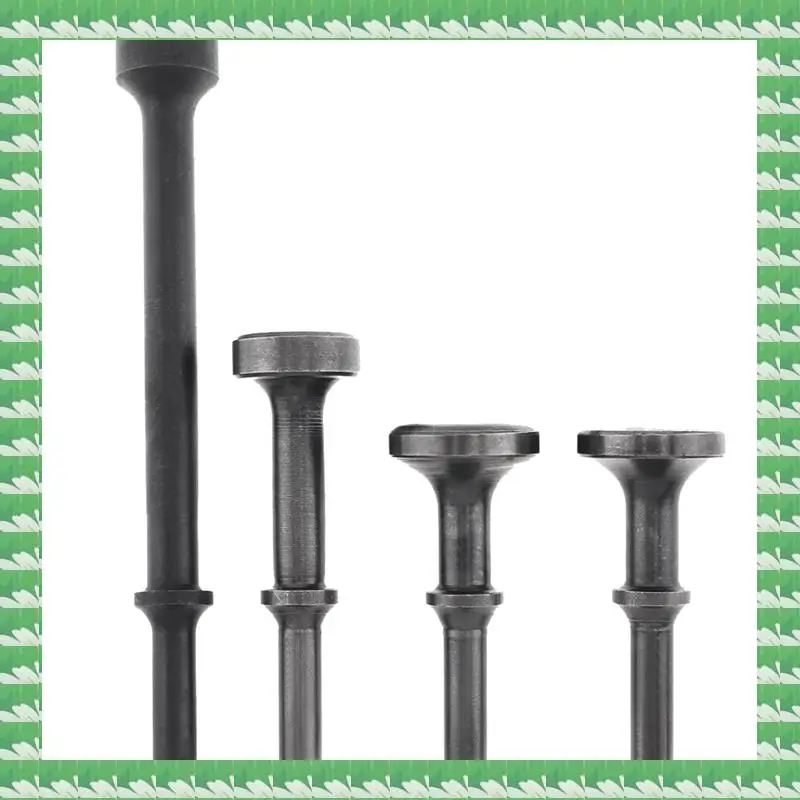 مرة واحدة 4 قطع رأس مطرقة الهواء إزميل الهواء الصلب الصلب الصلبة تأثير المطرقة رئيس دعم أداة تعمل بالهواء المضغوط