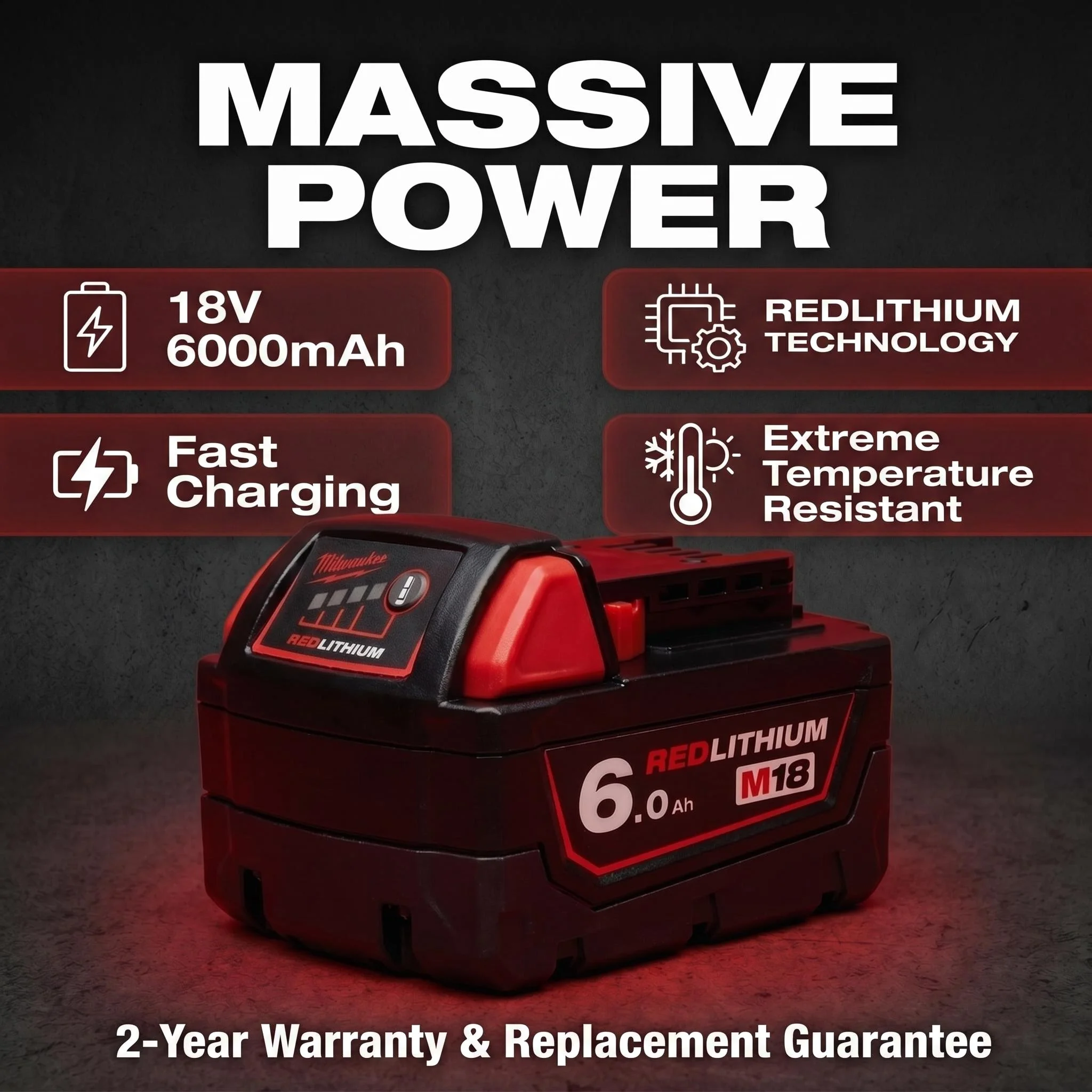 18V High Output Rechargeable Battery 3