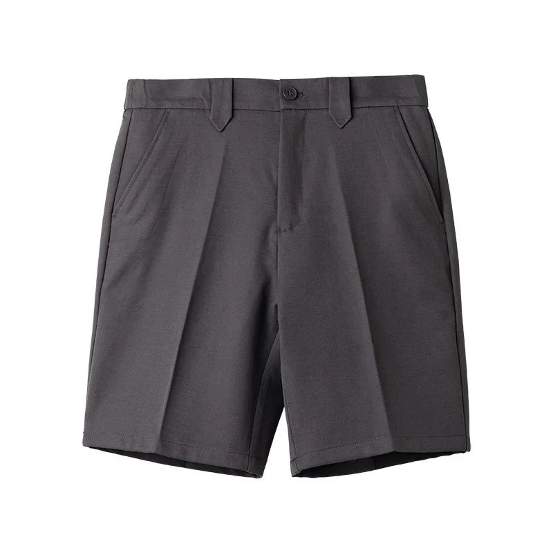 Summer Suit Shorts Men's Straight Loose Korean Style Casual Light Mature Style Business Mid-Pants Slim Fit Five-Point Pants Trend