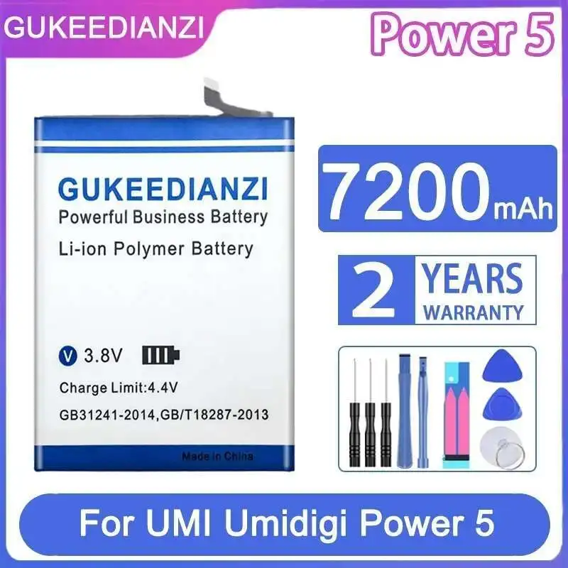

Аккумулятор мобильного телефона емкостью 7200 мАч для Umidigi Power 5 Umi, долговечный