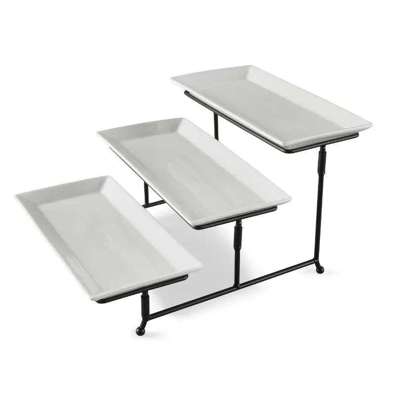 

Homes & Gardens White Porcelain 3 Tiered Serve Set