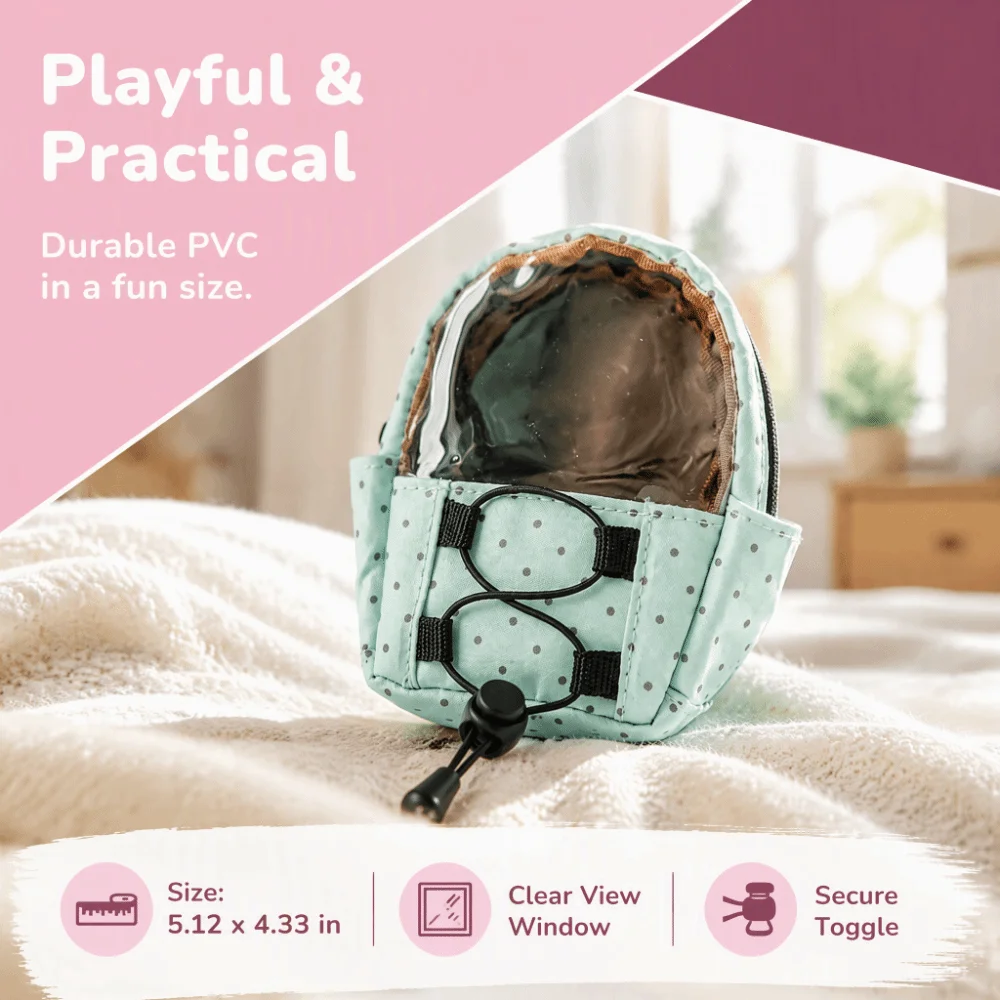 Ausgezeichnetes Geschenk: Polka-Dot-Aufbewahrungstasche, breitmundiger, transparenter, tragbarer Beutel aus PVC, leicht zugänglicher Münzbeutel mit Anhänger. – Detail 8