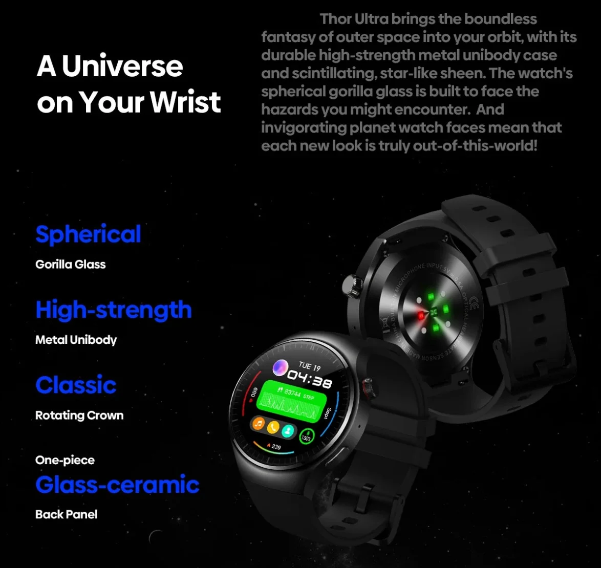 For huawei Thor Ultra SmartWatch GT MAX  AMOLED Screen 4G SIM WIFI  GPS 16GB Storage Google Play  Wear Os Strava VS GT4 GT5