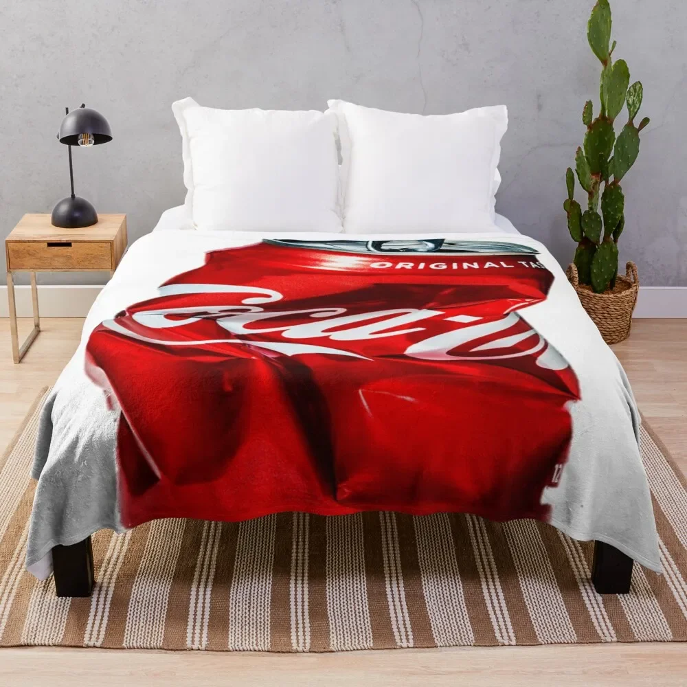 coca-cola Throw Blanket Soft Plaid Luxury Designer Furry Blankets