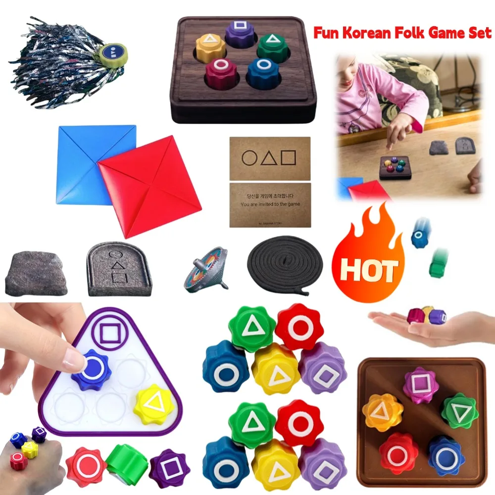 Traditional Play Game Fun Gonggi Jack Stone Pebbles Set Hand Eye Coordination Training Toy Game Jebi Chagi Biseokchigi Game Set