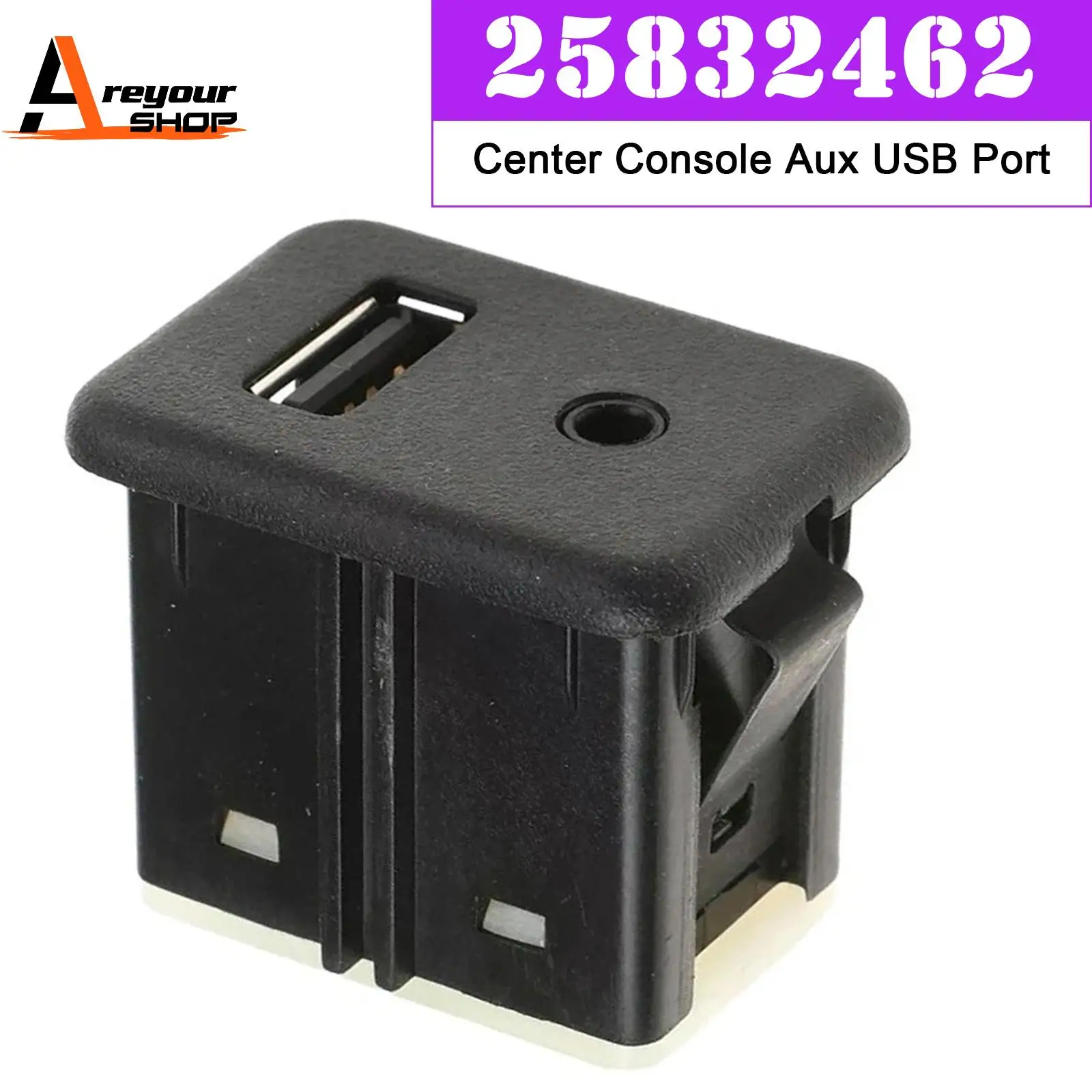 Areyourshop Center Console Aux USB Port 25832462 for Camaro 2010 2011 2012 2013 2014 2015