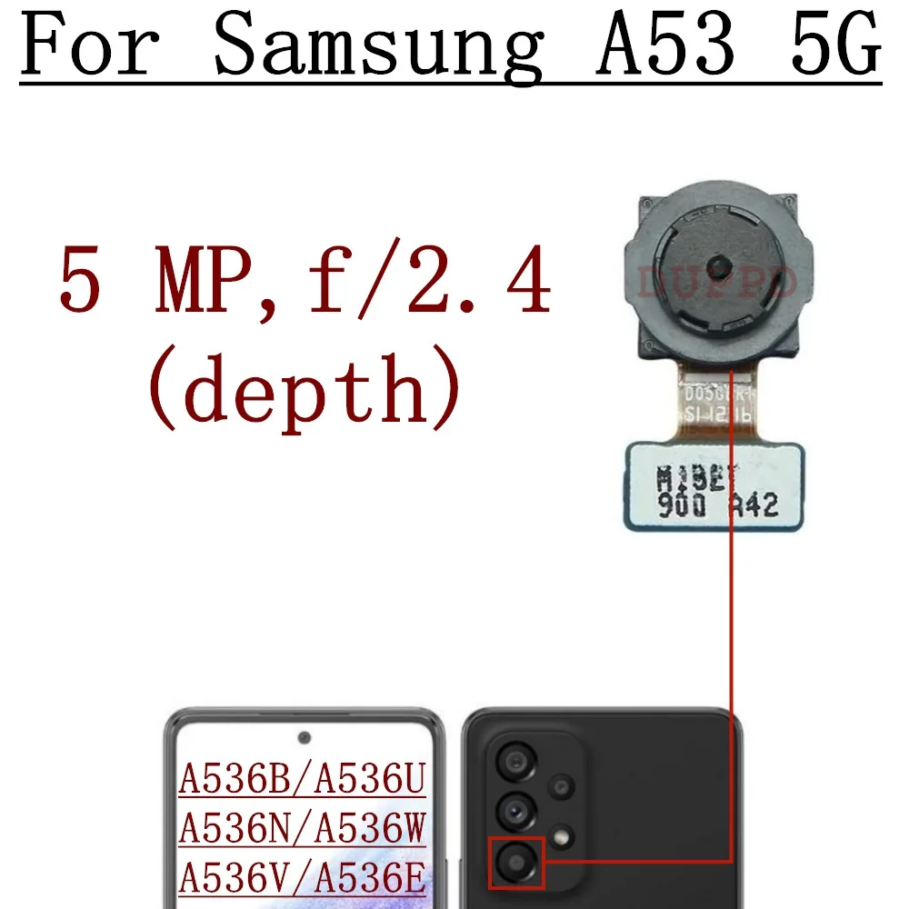 Front Rear Camera For Samsung Galaxy A53 5G SM-A536B A536U A536N Back Wide Macro Depth Main Camera Module Flex Cable