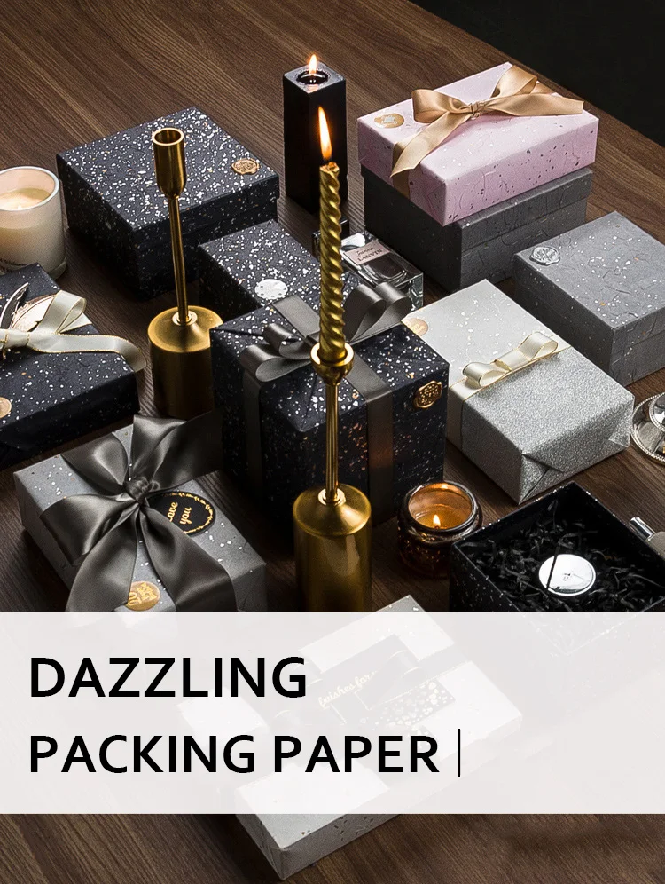 Geschenkpapier-Set mit Blumenmuster – 6 Farboptionen, funkelnde Gold- und Silbermuscheln, wasserfest, ideal für DIY-Bastelverpackungen – Detail 1