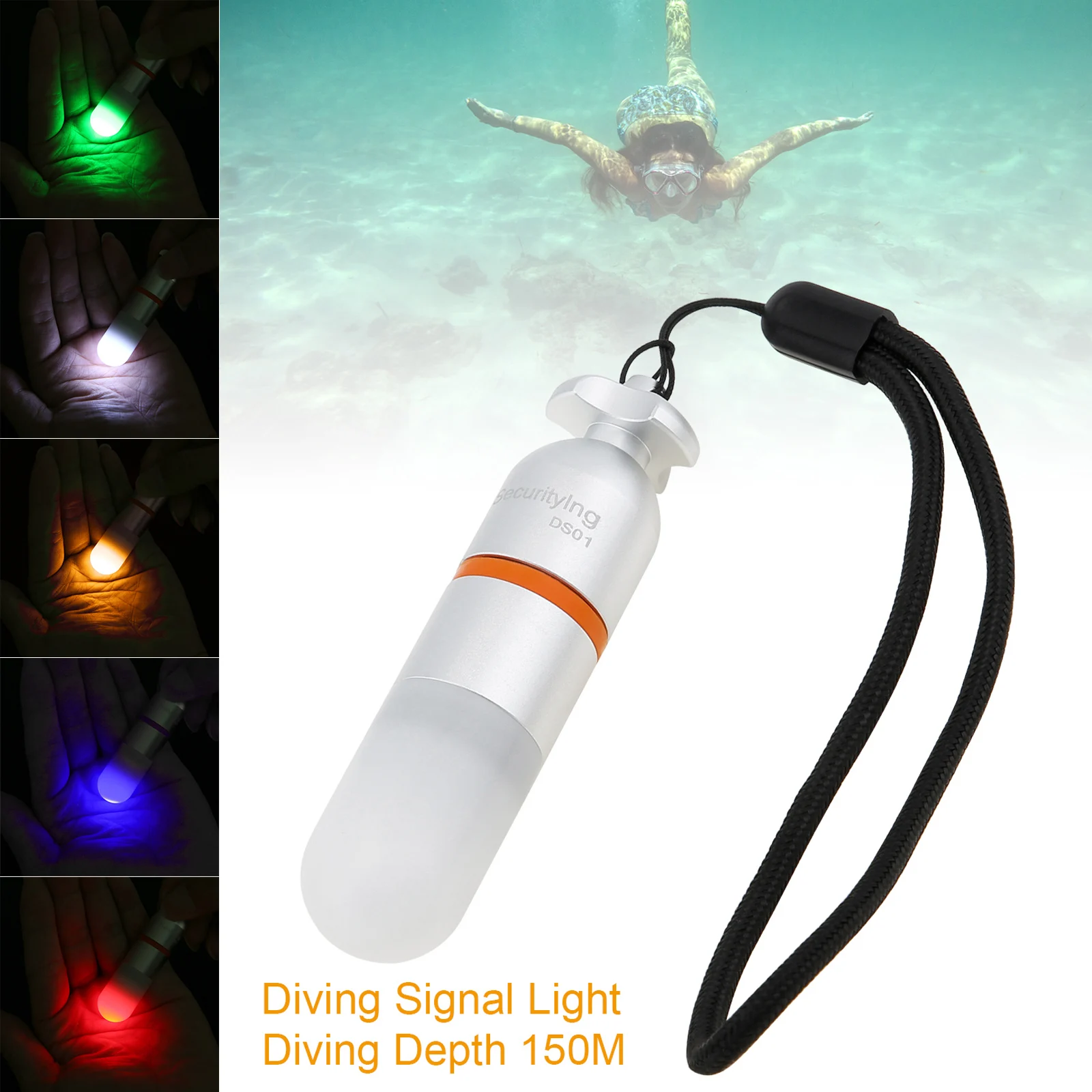 

Mini Underwater 150M Scuba Dive Strobe Beacon Diving Signal Light with AAA Battery Night Dive Flashing Marker Light