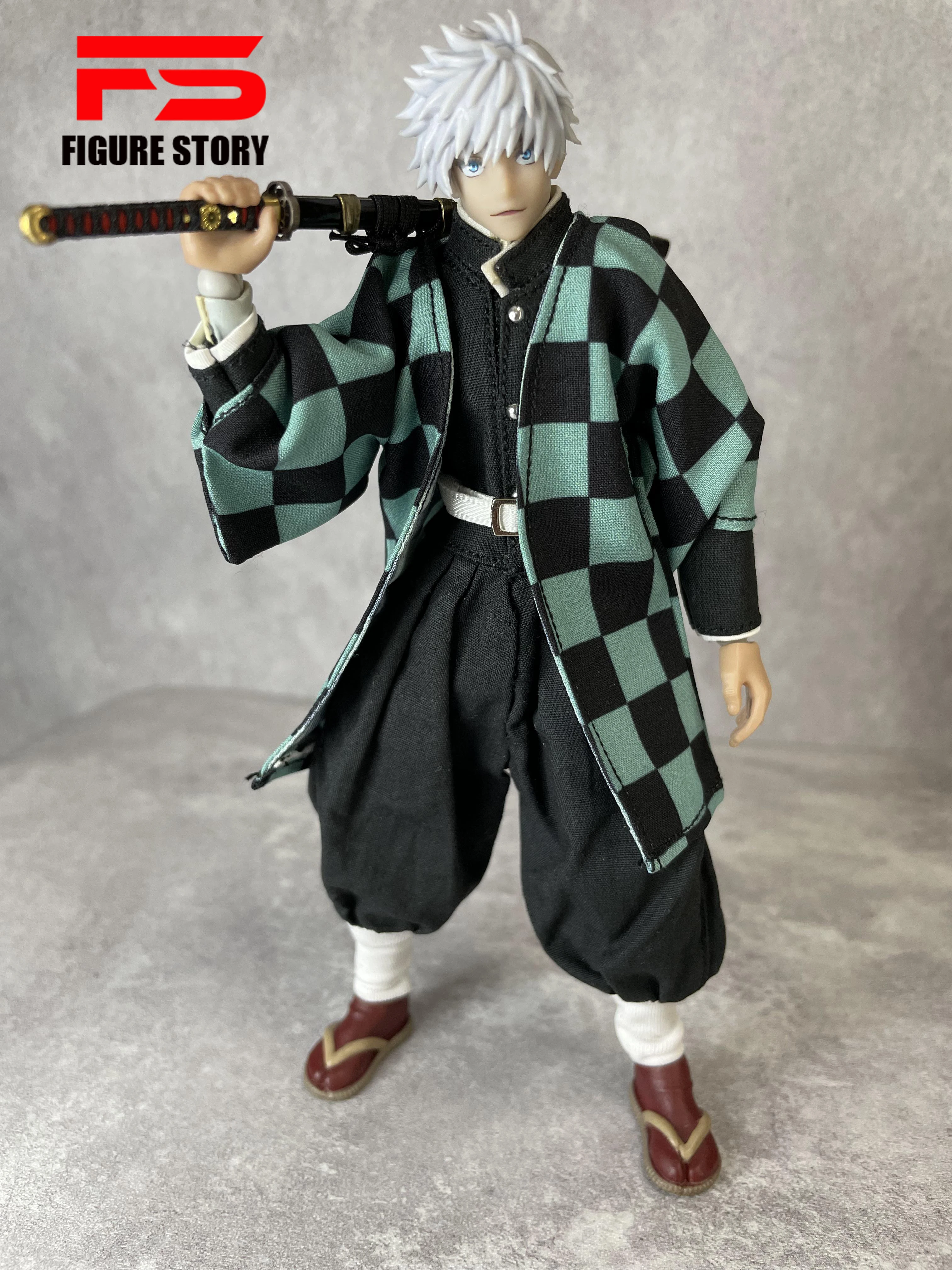 

1/12 Scale male dolls Green plaid shirt clothes black clothes fit 6'' Notaman action figure body model