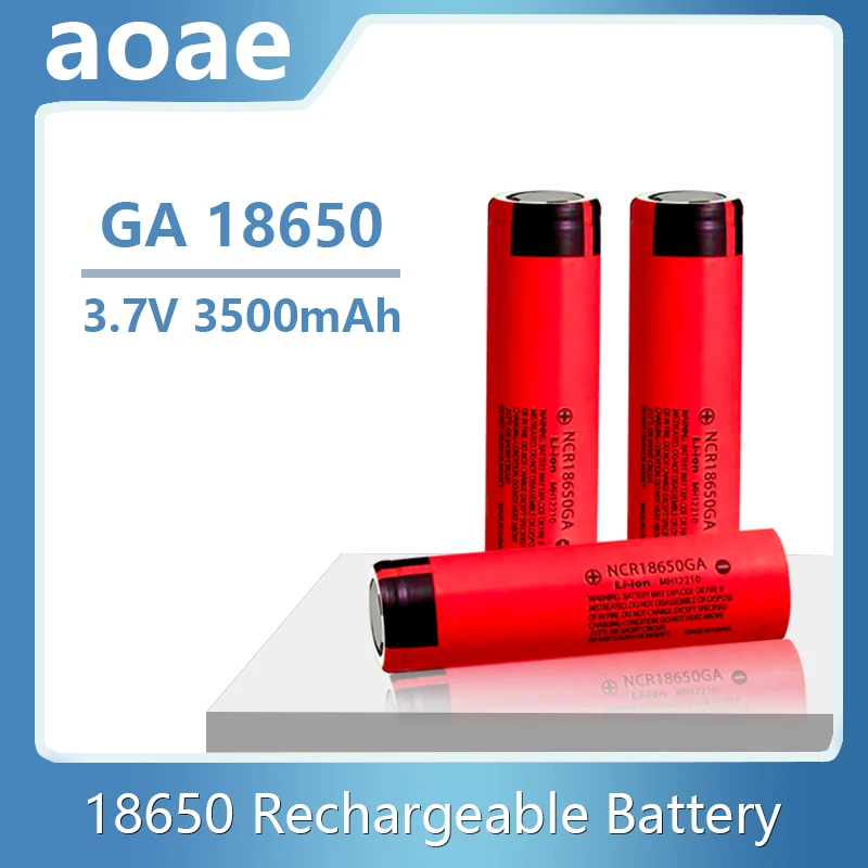 

NCR high discharge rechargeable battery, 18650GA, 3.7V, 3500mAh, 18650, flashlight, flat top, 100% brand new