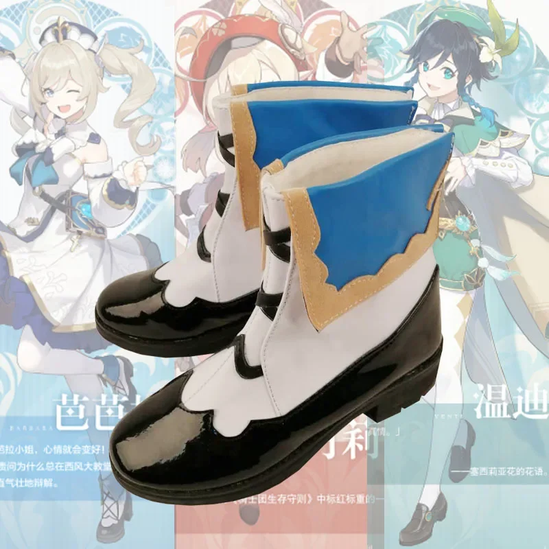 Anime! Genshin Impact Klee Vinti Barbara Cosplay Schoenen Mode De Hoge Kwaliteit Rollenspel Laarzen Vrouwen/Mannen Maat 35-44 2021 Nieuwe