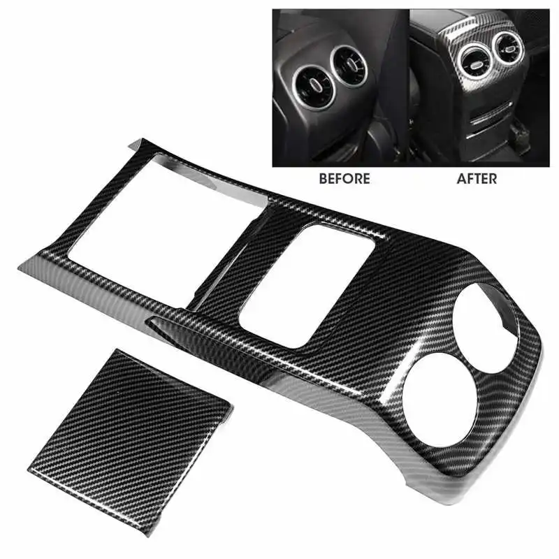 2Pcs Rear Air Conditioning Vent Cover Back Outlet Decorative Frame Panel Trim for Benz GLB Class W247 X247 2019 2020 Auto style