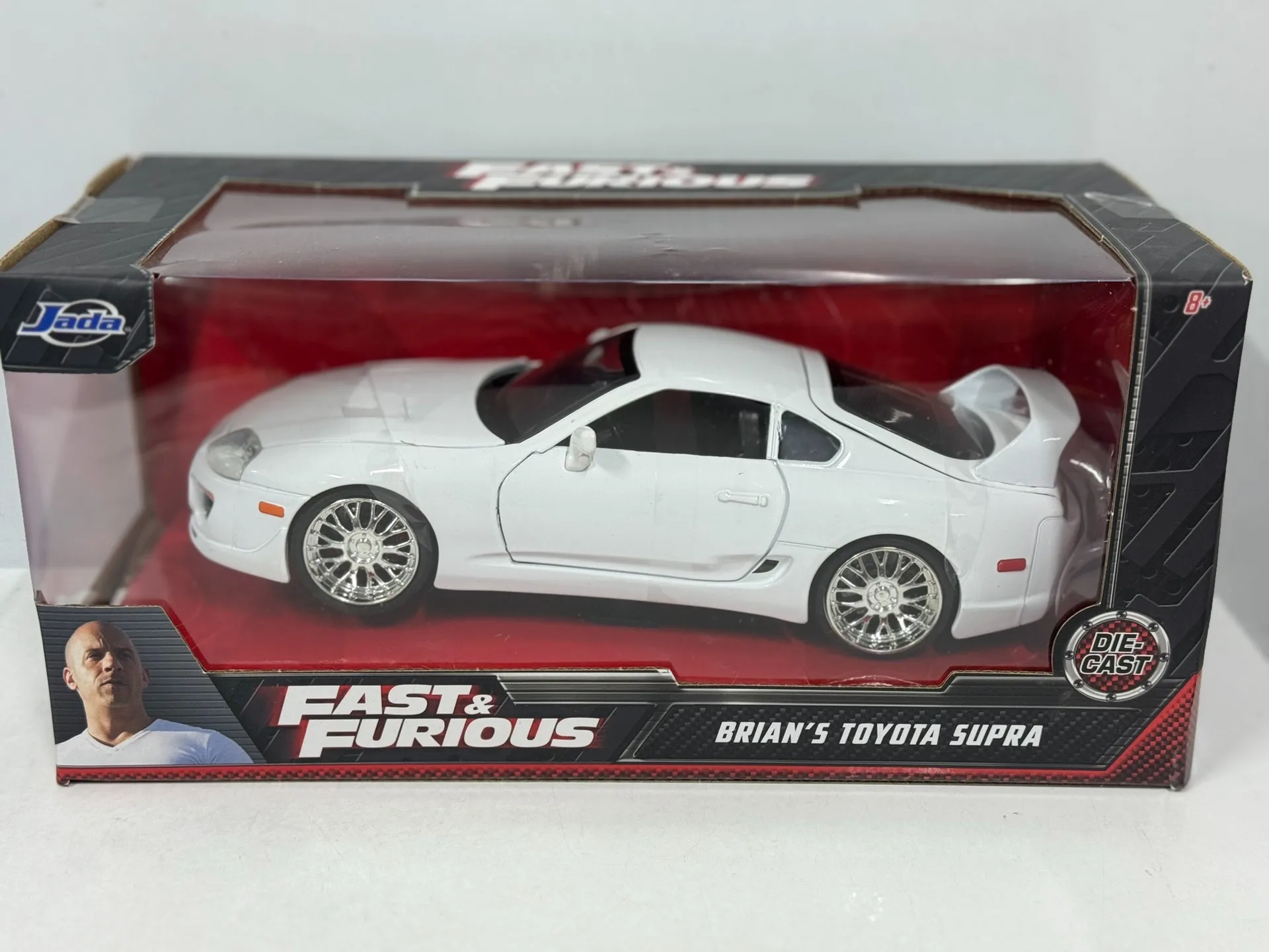 

Литая под давлением Jada, масштаб 1/24, Toyota White Speedmaster, модель автомобиля из сплава, Коллекционная игрушка, подарок, сувенир, украшение для дисплея