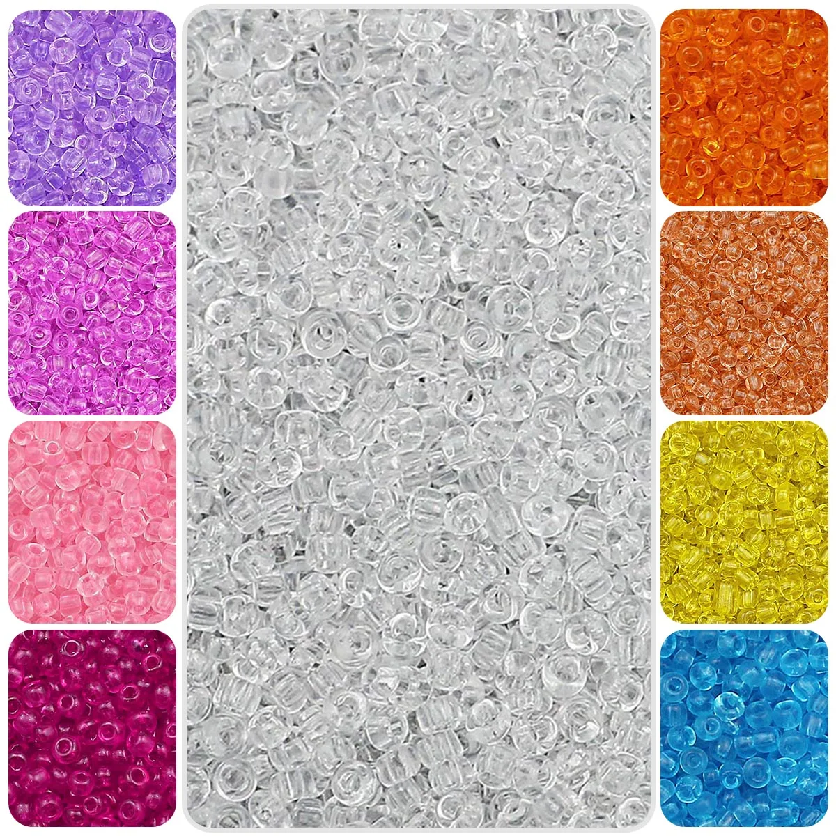 3mm 650pcs 18g Transparent Glass Millet Beads Spacer High Quality For Jewelry Making Beaded Bracelet Earring DIY Accessories