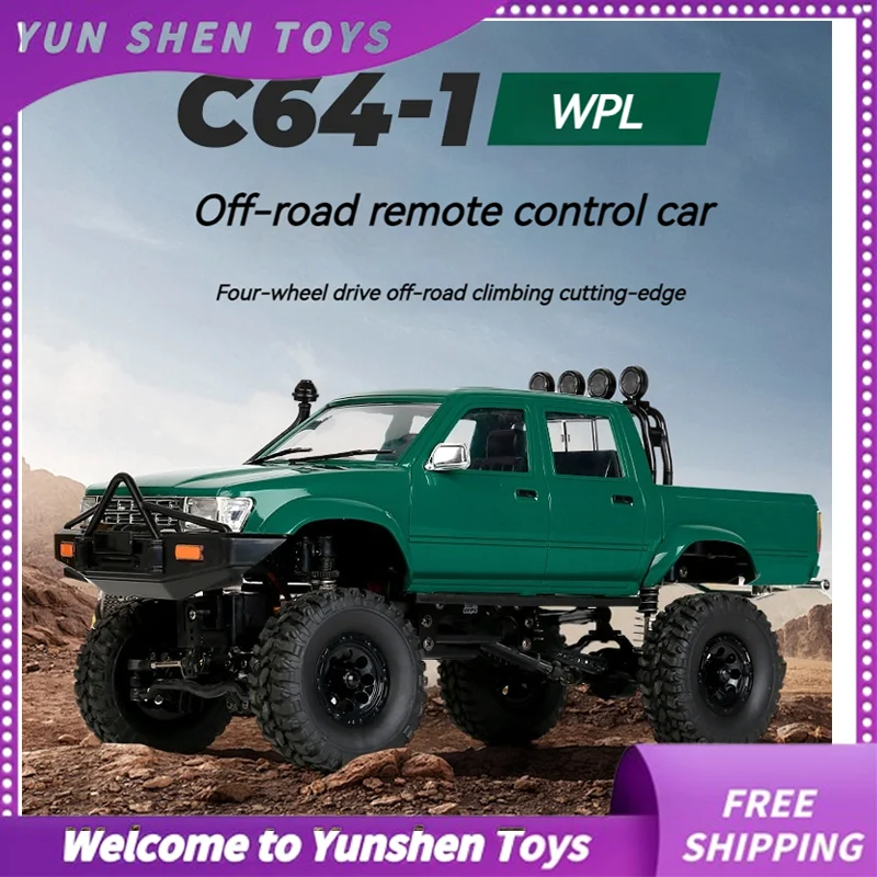 Wpl 1/16 C64-1 All Terrain Pickup Truck Off-Road Climbing Vehicle Four-Wheel Drive Electric Rc Remote Control Model Car Toy