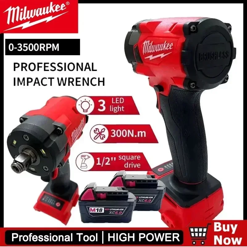 Milwaukee 1/2 Cordless Impact Driver Brushless Impact Drill Car Truck Repair Screwdriver Tools NO Battery