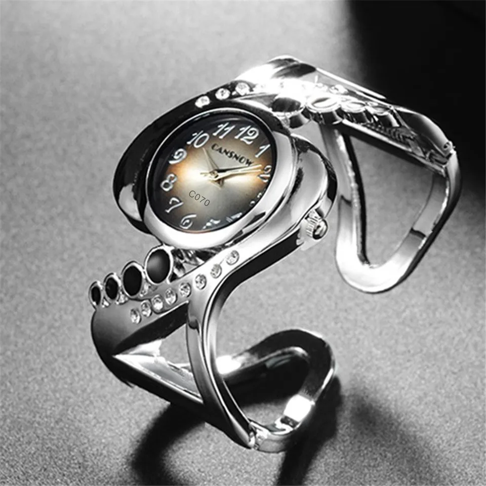 

New Design Women Bangle Wristwatch Quartz Crystal Luxury Relojes Rhinestone Fashion Female Watches Hot Sale Eleagnt Mujer Watch