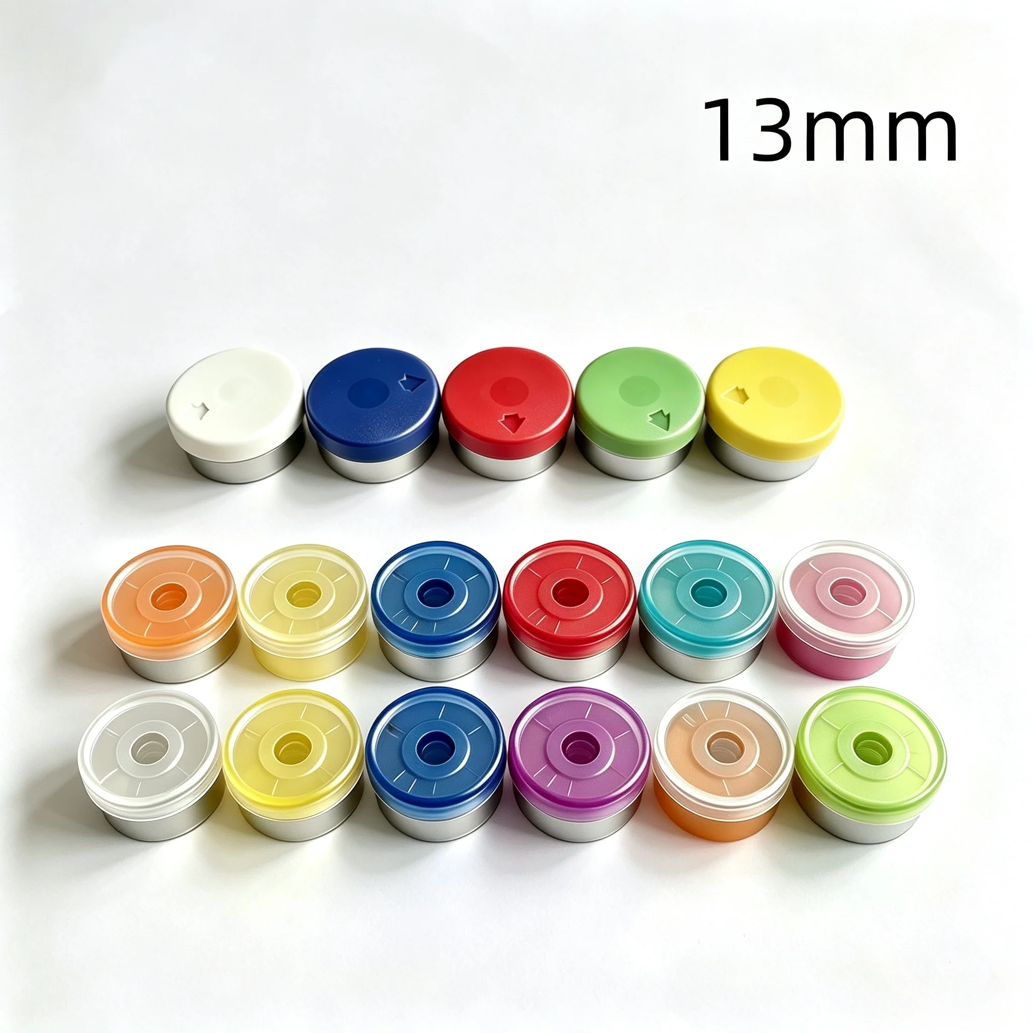 300/1000PCS Filp Off Cap Medical Vial Cap Aluminum Cap Medical Bottle Cap OD 13mm Diameter Full Aluminum Cap Glass Cap