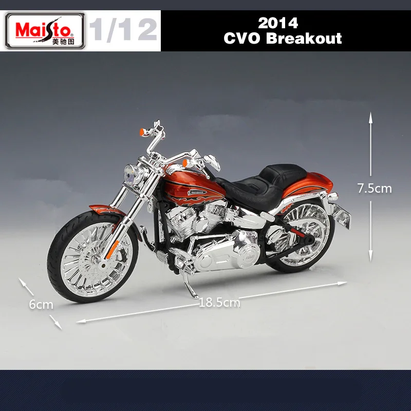 Maisto 1:12 Harley 2014 CVO BREAKOUT Alloy Racing Motorcycle Model Simulation Metal Street Motorcycle Model Childrens Toys Gifts