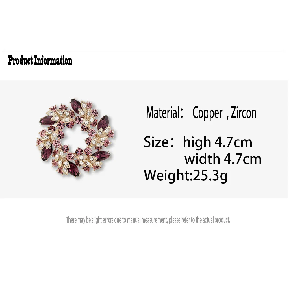 Elegant Bauhinia Garland Brooch Rhinestone Floral Badge Women‘s Clothes Coat Accessories Jewelry Lapel Pins Mother's Day Gifts