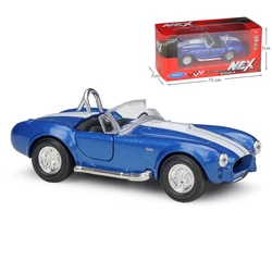1/36 Ford Shelby Cobra 427 S/C Retro Toy Car Model WELLY Diecast Vehicle Miniature Pull Back Classical Collection Gift For Kids
