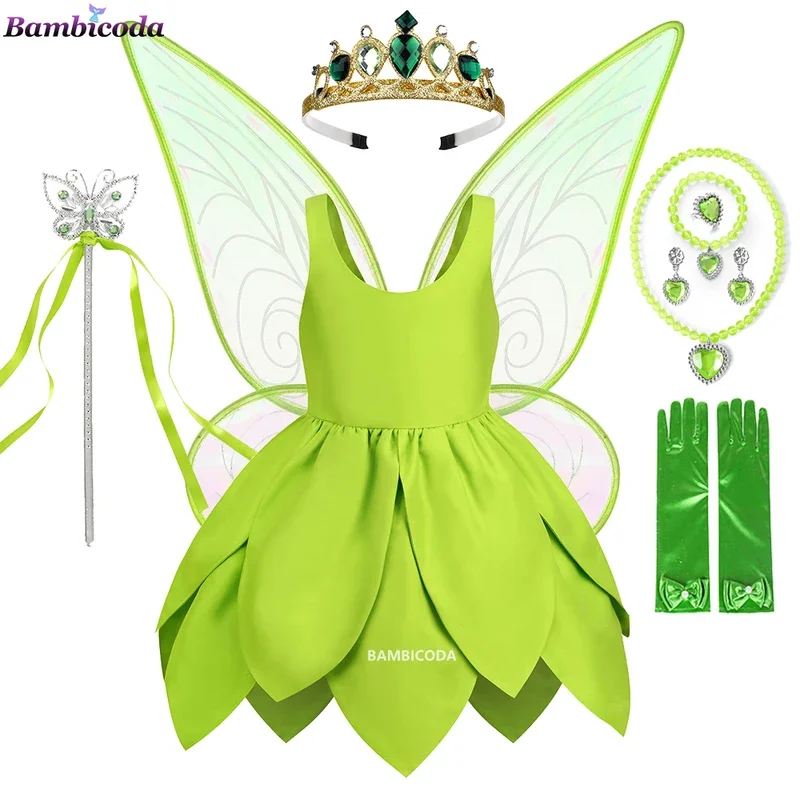 Kind basteln Glocke Fee Kleid für Mädchen Halloween verkleidet Cosplay Kinder Maskerade Party Weihnachten Bühne Performance Kostüm