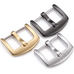 Wholesale 20pcs/Set Metal Watch Band Buckle 18 20 22 24mm Men Watchband Strap Silver Black Stainless Steel Clasp Accessories